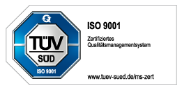 Zertifiziertes Qualitätsmanagementsystem nach ISO 9001